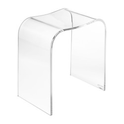 Табурет для ванной Geralis акриловый камень прозрачный / T-ON