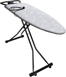 Доска гладильная NIKA SPORT 122*42 см с линиями на сером / NST/2