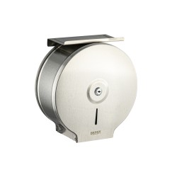 Диспенсер туалетной бумаги в рулонах с полочкой BRIMIX Матовая сталь / 903-S