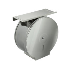 Диспенсер для туалетной бумаги BRIMIX 903-11 / с ключом - барабан с полочкой / металл / d 250 мм глубина 120 мм