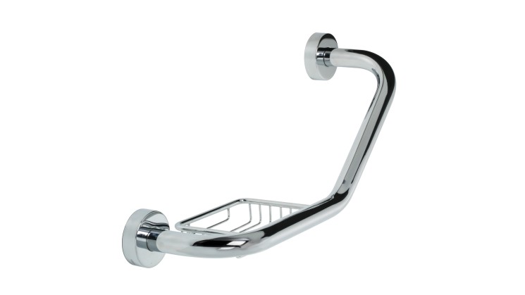 Поручень для ванны с мыльницей Fixsen Hotel Хром / FX-31018
