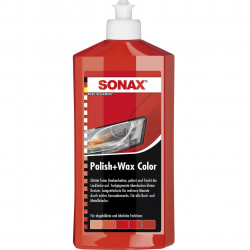 296400 Цветной полироль с воском красный NanoPro SONAX 0,5л
