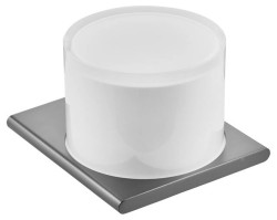 Дозатор для жидкого мыла Keuco Edition механический настенный 150 мл латунь стекло хром черный / 11552139000