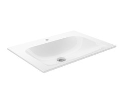 Керамический умывальник Keuco PLAN для смесителя на 1 отверстие, 655x17x494 мм, Белый / 32950316501