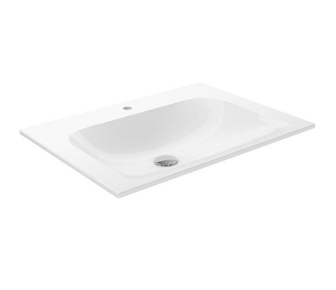 Керамический умывальник Keuco PLAN для смесителя на 1 отверстие, 655x17x494 мм, Белый / 32950316501
