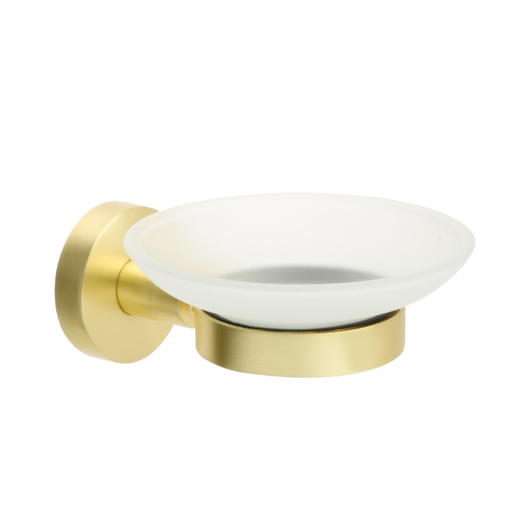 Мыльница стеклянная Fixsen Comfort Gold золото-сатин / FX-87008