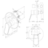 Смеситель для ванны и душа встраиваемый AM.PM X-Joy на 3 потребителя Черный / F85A55022