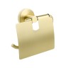 Бумагодержатель с крышкой Fixsen Comfort Gold золото-сатин / FX-87010 Бумагодержатель с крышкой Fixsen Comfort Gold золото-сатин / FX-87010