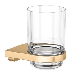 Подстаканник Keuco Moll подвесной одинарный хрусталь, Латунь шлифованная / 12750259000