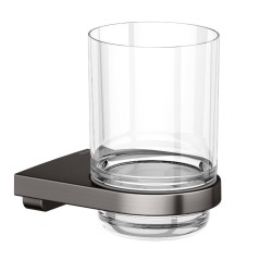 Подстаканник Keuco Moll подвесной одинарный хрусталь, Титан черный матовый / 12750359000