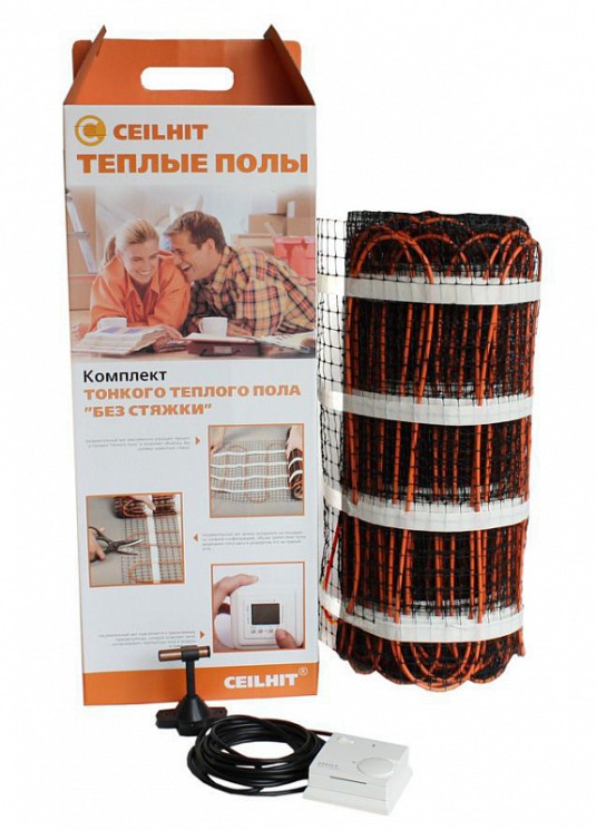 Нагревательный мат CEILHIT 1415 мм, 1260 Вт, 7.10 м² c линейным экраном 22PSVD / 180-N50-1260