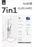 Душевой комплект KLUDI AMEO 7в1 с кнопочным переключателем металл хром / 416720575