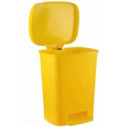 Контейнер для мусора с педалью Klimi 30 л пластик желтый / MKT-30Y