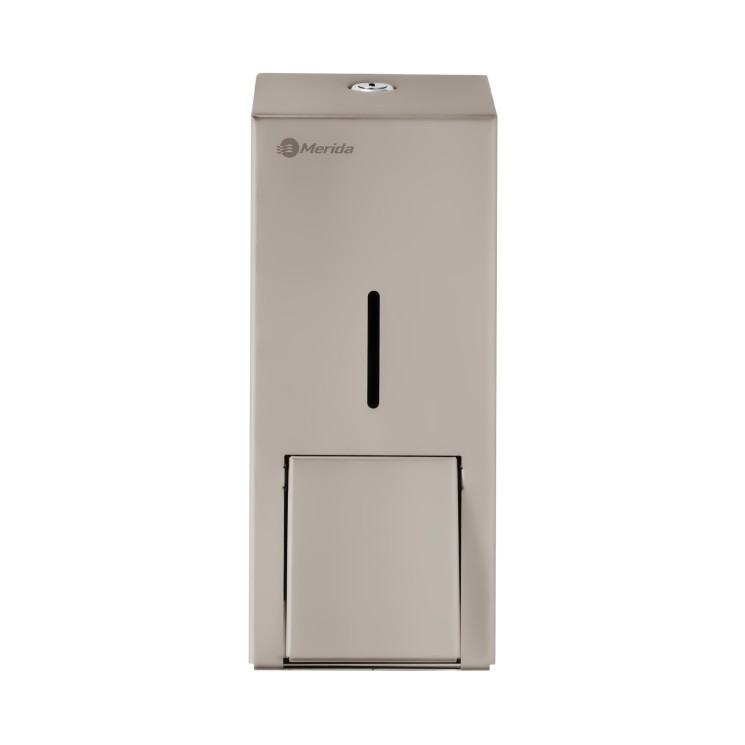 Дозатор MERIDA STELLA R для жидкого мыла наливной 1л металл матовая сталь / DSA106.R