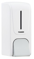 Дозатор для мыла TOSSEN 1,2 л механический  пластик белый / 211005