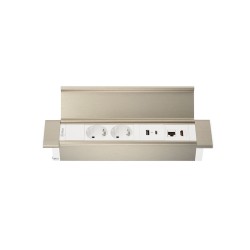 Блок розеток Mebax встраиваемый 2 EURO 1 USB Type-A 1 USB Type-C белый серебро / 41P
