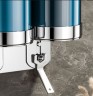 Держатель с флаконом для жидкостей настенный одинарный WisePro Хром / 77-55