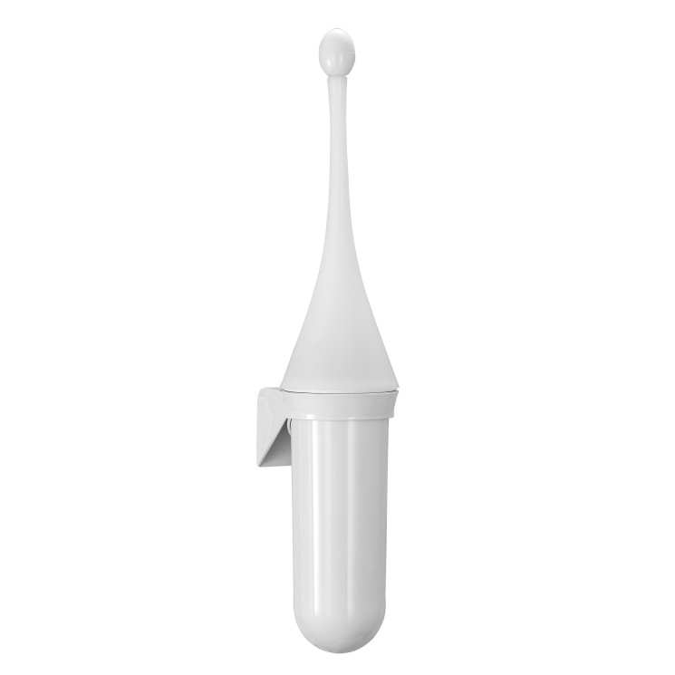 Ершик для унитаза MERIDA настенный пластик Белый / GHB302.R