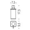 Дозатор для мыла COLOMBO DESIGN LULU настольный 0,7 стекло / B9322.HPS