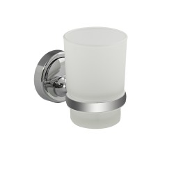 Стакан стеклянный САНАКС с креплением к стене Хром / 1206