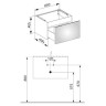 Тумба под умывальник 1 ящик, Keuco PLAN 650х400x490 мм, Инокс матовый / 32951290000