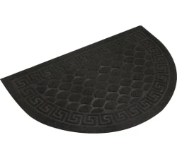 Коврик влаговпитывающий In'Loran "Холл" 40х60 см, полукруг Черный / 130К-466