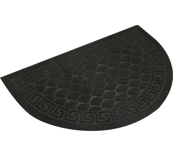 Коврик влаговпитывающий In'Loran "Холл" 40х60 см, полукруг Черный / 130К-466