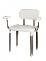 Стул-кресло для ванной Klimi M-KV19-01 / с подлокотниками и регулируемой высотой ножек / до 150 кг