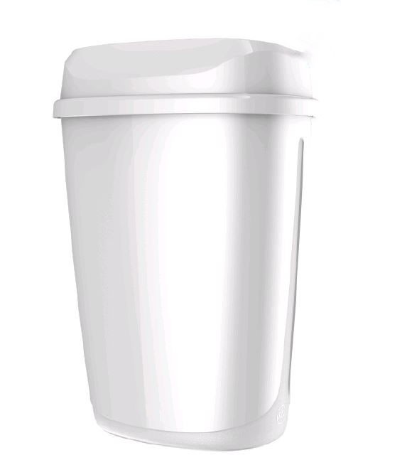 Настенная урна WisePro PB1201-W 12л пластик Белая  / 71920