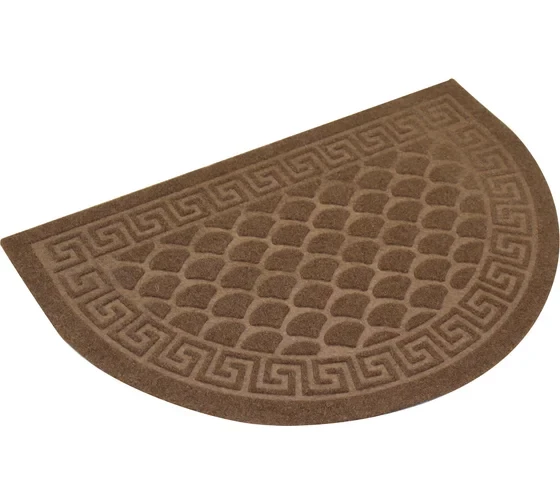 Коврик влаговпитывающий In'Loran "Холл" 60х90 см, полукруг Коричневый / 130К-692