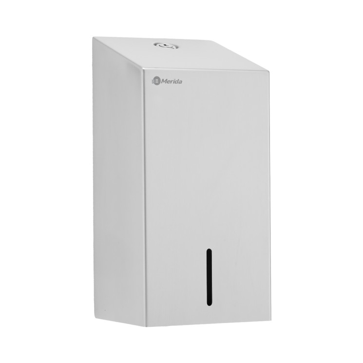 Диспенсер MERIDA STELLA R для листовой туалетной бумаги z-сложения металл матовая сталь / BSM401.R