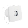 Вытяжной вентилятор GFmark d = 100 мм с обратным клапаном закрытый с окошком пластик белый / 50044