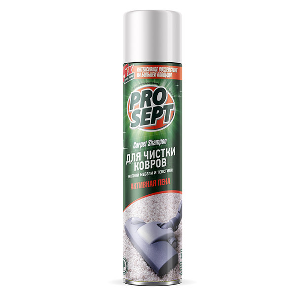 Ps-195-04 Prosept Carpet Shampoo Активная пена для чистки ковров, мягкой мебели 