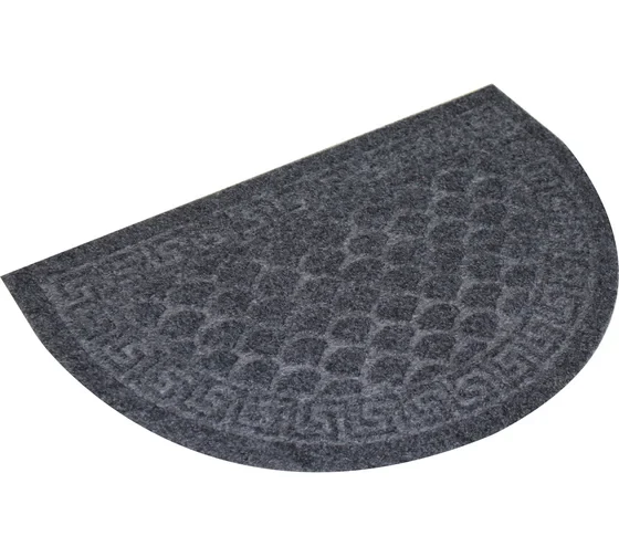 Коврик влаговпитывающий In'Loran "Холл" 60х90 см, полукруг Серый / 130К-694