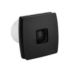Вытяжной вентилятор GFmark d = 100 мм с обратным клапаном закрытый с окошком пластик черный / 50045