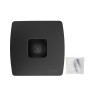 Вытяжной вентилятор GFmark d = 100 мм с обратным клапаном закрытый с окошком пластик черный / 50045