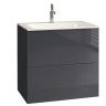 Тумба под умывальник 2 ящика, Keuco PLAN 650х605x490 мм, Антрацит матовый / 32953110000