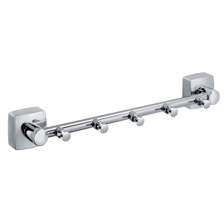 Планка 5 крючков Fixsen Kvadro хром / FX-61305-5