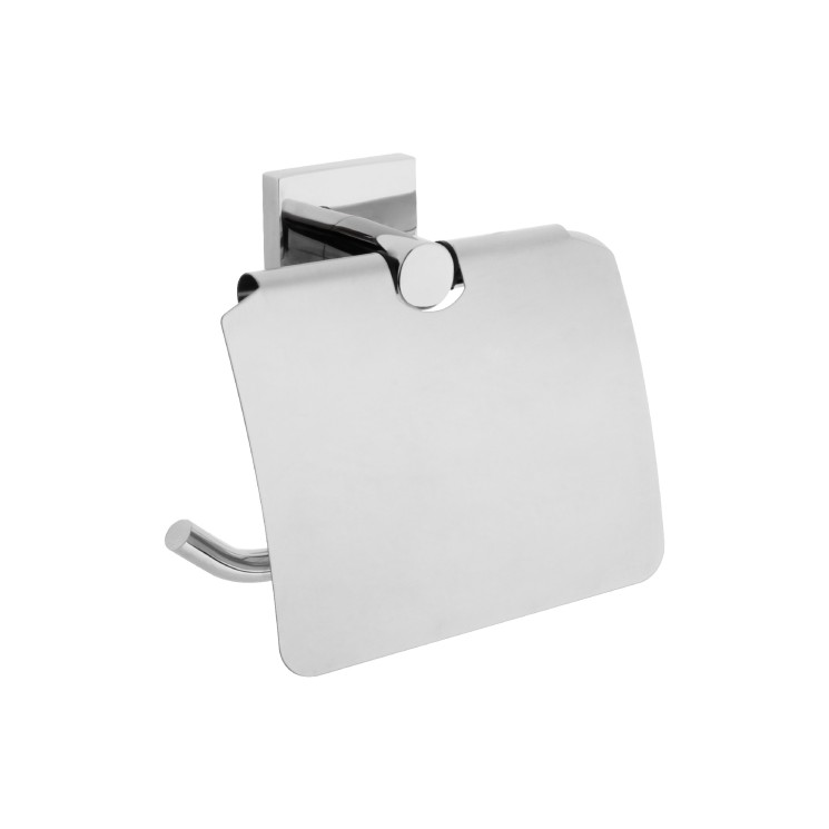 Держатель туалетной бумаги с крышкой Fixsen Lux Chrome хром / FX-15010