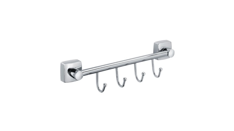 Планка 4 крючка Fixsen Kvadro хром / FX-61305B-4 Планка 4 крючка Fixsen Kvadro хром / FX-61305B-4