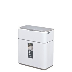 Сенсорное мусорное ведро EKO 8 л перезаряжаемое белое / EK9240RP-8L-MW
