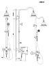 Bennberg 160818-CHROME Смеситель и душевая стойка с двумя лейками