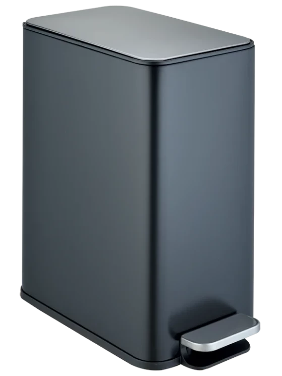 Ведро для мусора педальное WeltWasser PAOLO BL 15L Черный матовый / 10000013419