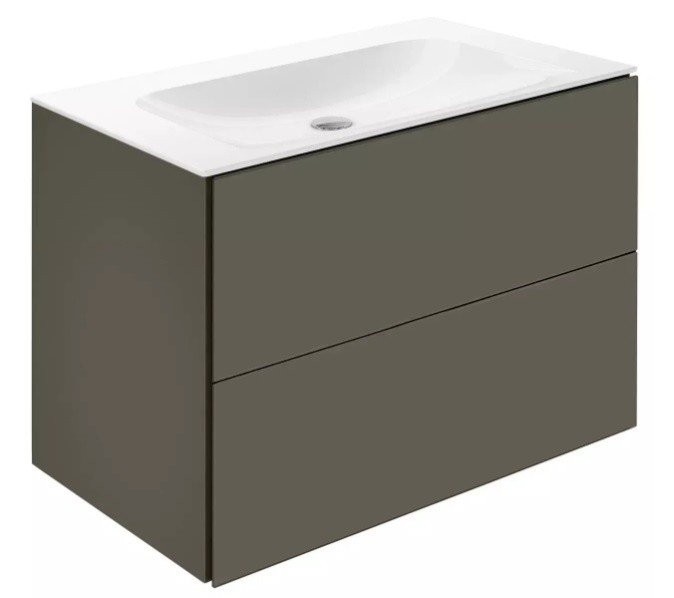 Тумба под умывальник 2 ящика, Keuco PLAN 800х605x490 мм, Петроль матовый / 32963290000