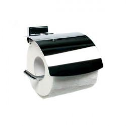 Держатель для туалетной бумаги NOFER с крышкой металл хром / 16917.В