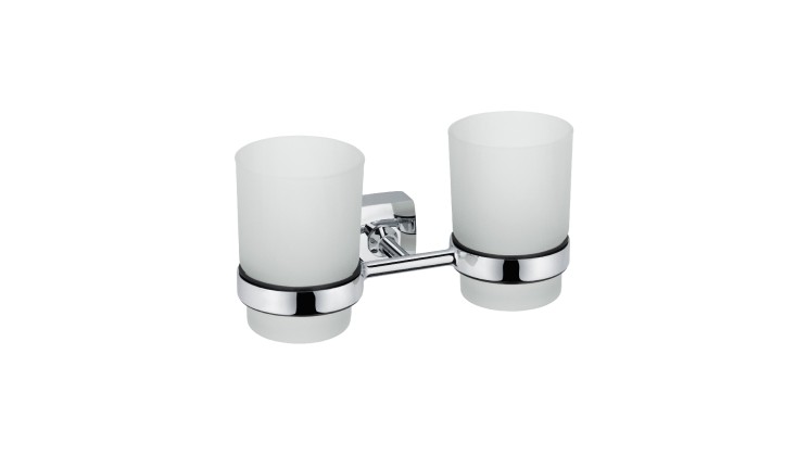 Подстаканник двойной Fixsen Kvadro хром / FX-61307