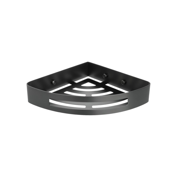 Полка угловая одноэтажная Fixsen Hotel Графит / FX-31003M