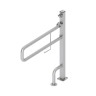Поручень двойной откидной MERIDA для людей с ограниченными возможностями 800 мм, d32 мм, металл Хром / ПДИ040