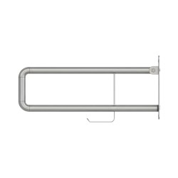 Поручень двойной откидной MERIDA для людей с ограниченными возможностями 800 мм, d32 мм, металл Хром / ПДИ030