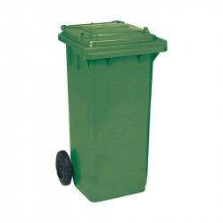 Контейнер для отходов TTS 00005050 / зеленый / с крышкой / 120 л